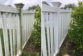 Fence and patio before and after