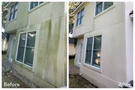 House soft wash before and after